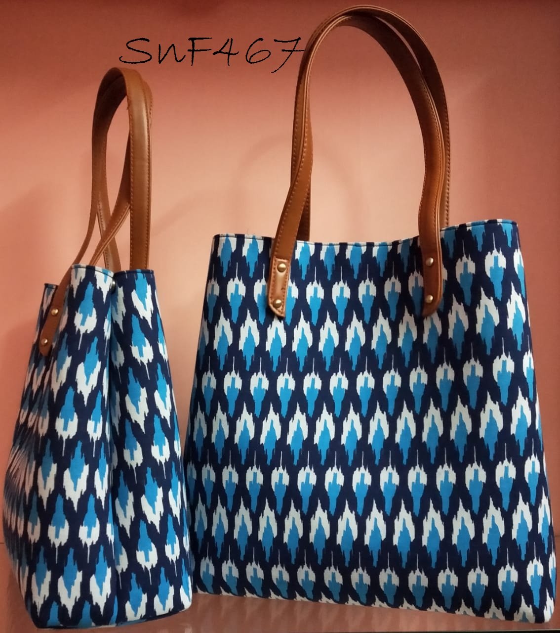 Tote Bag (Navy Blue & Sky Blue)