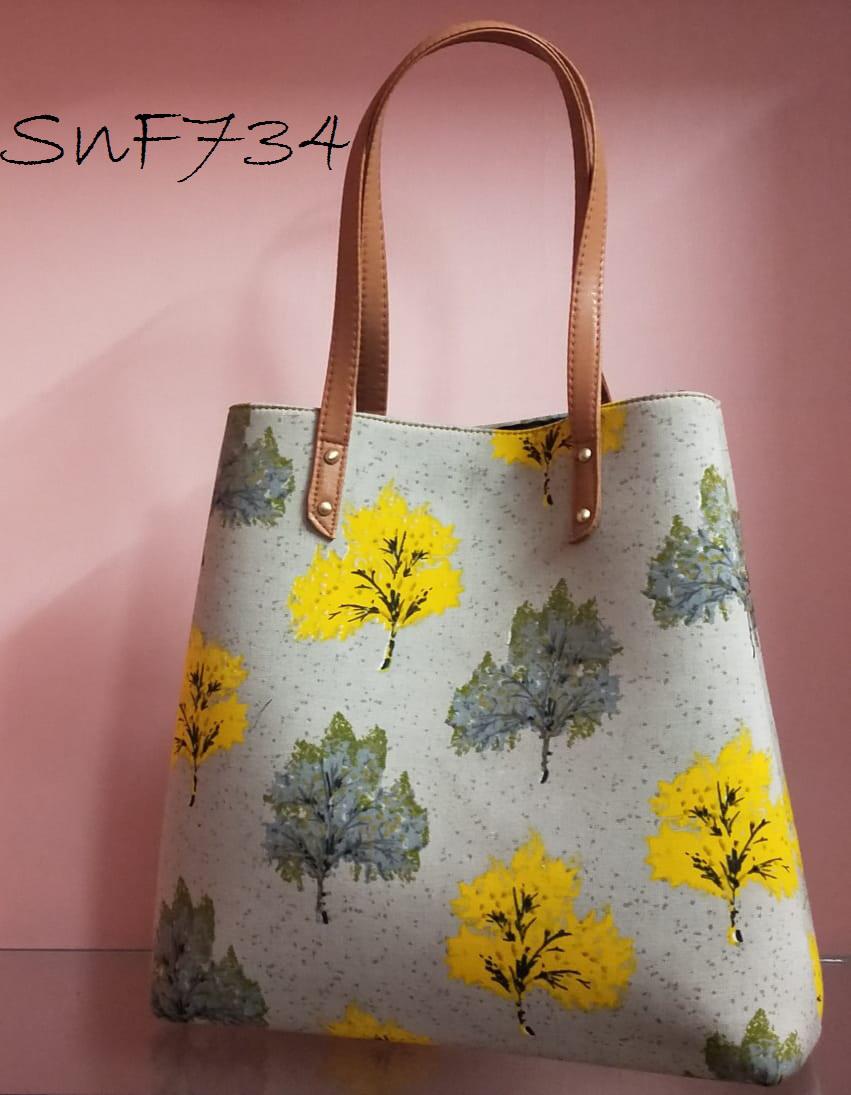 Tote Bag (Yellow & Green Print)