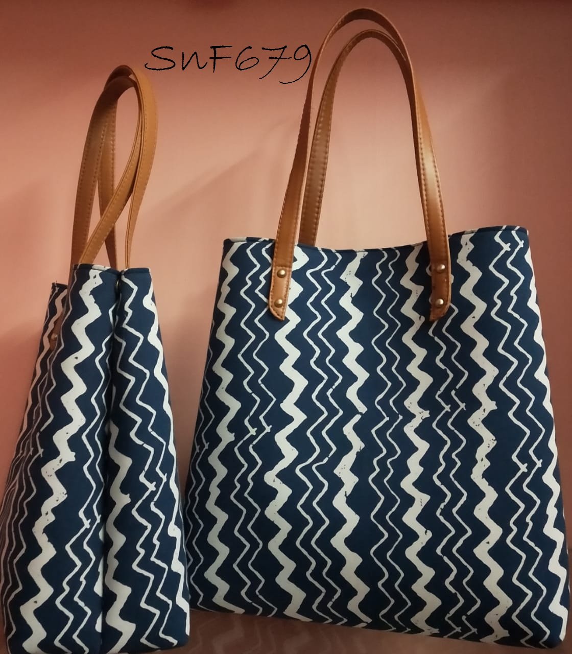 Tote Bag (Blue & White)