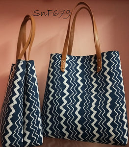 Tote Bag (Blue & White)