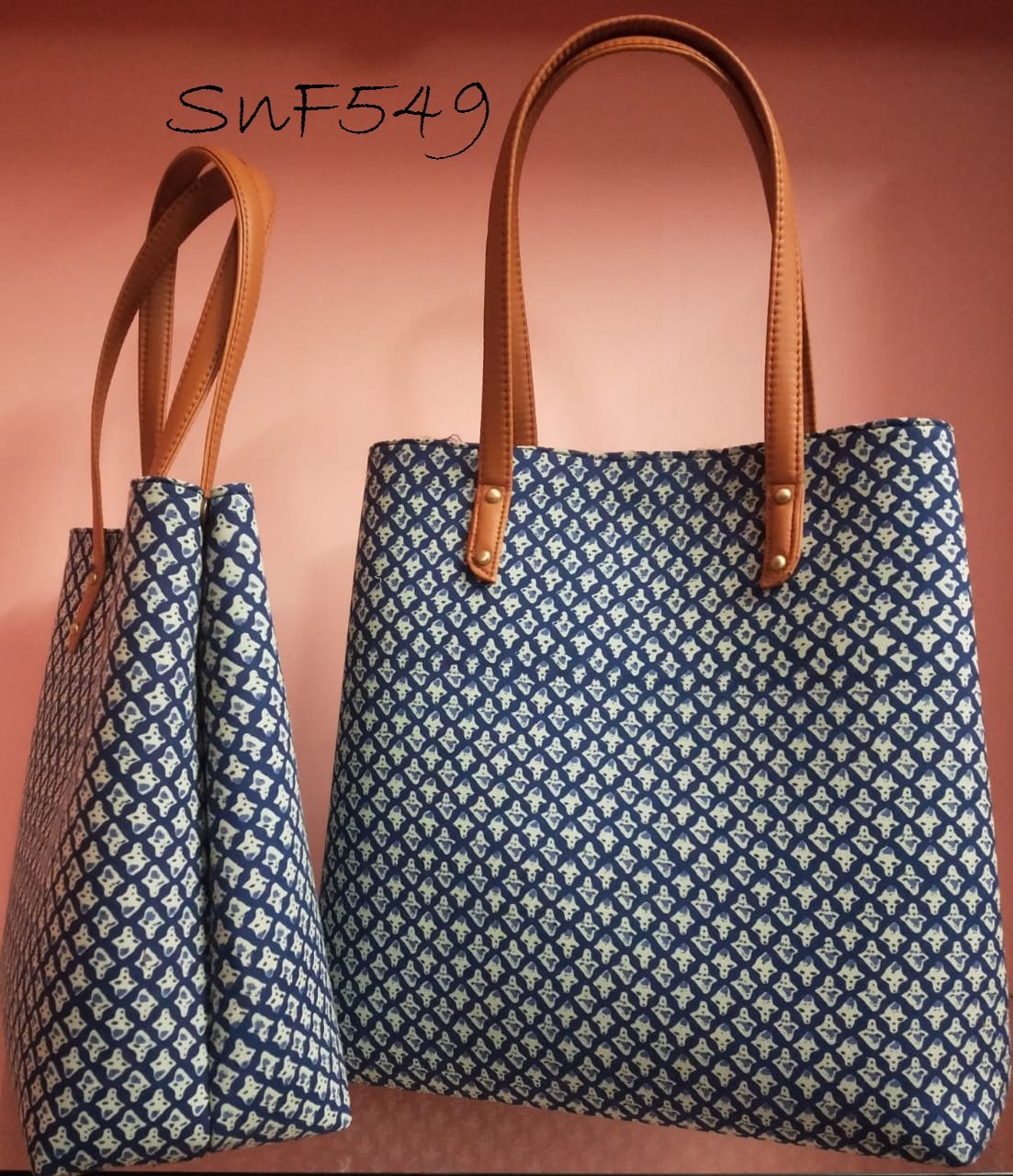 Tote Bag (Blue & White)