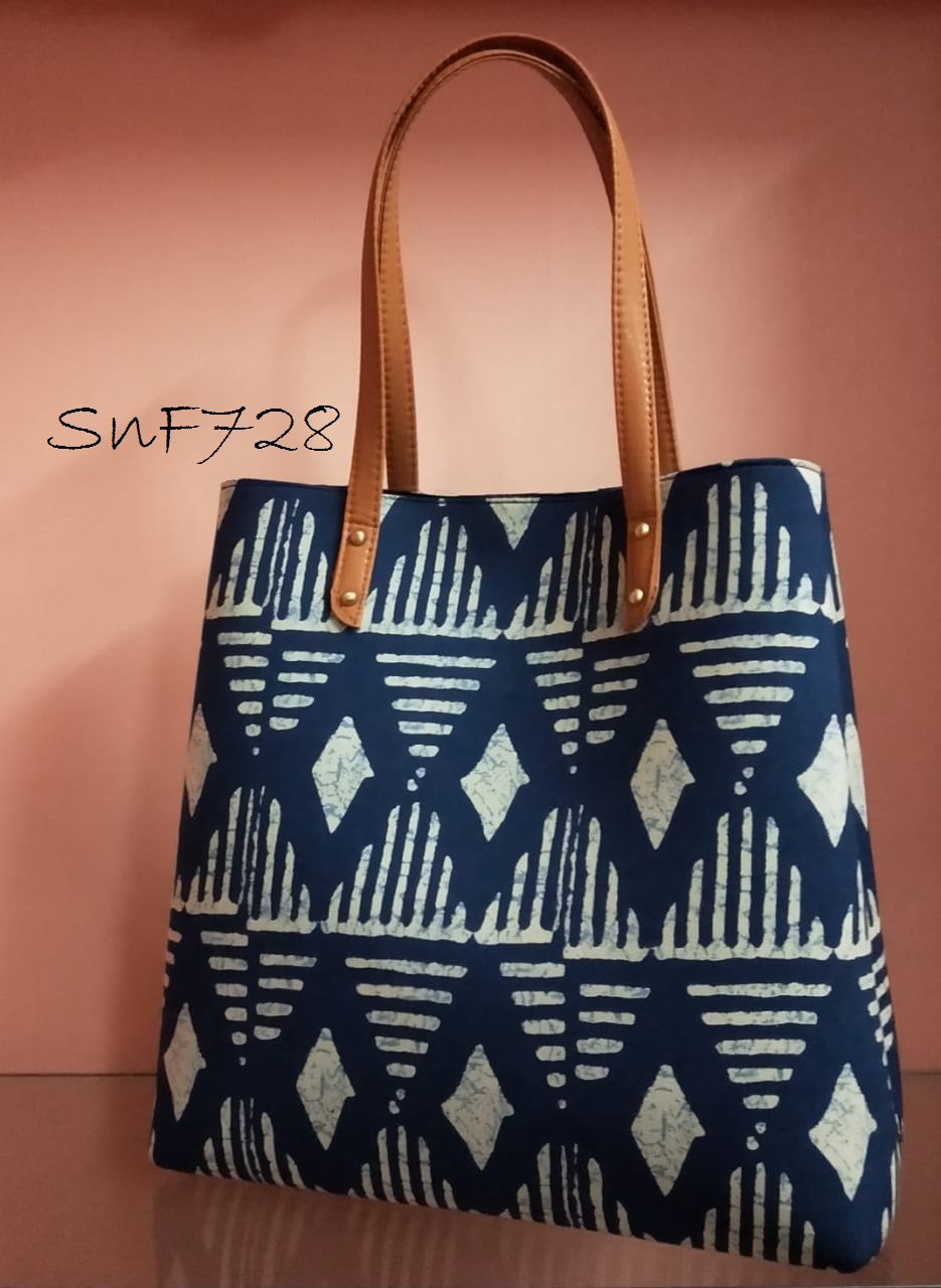 Tote Bag (Blue & White)