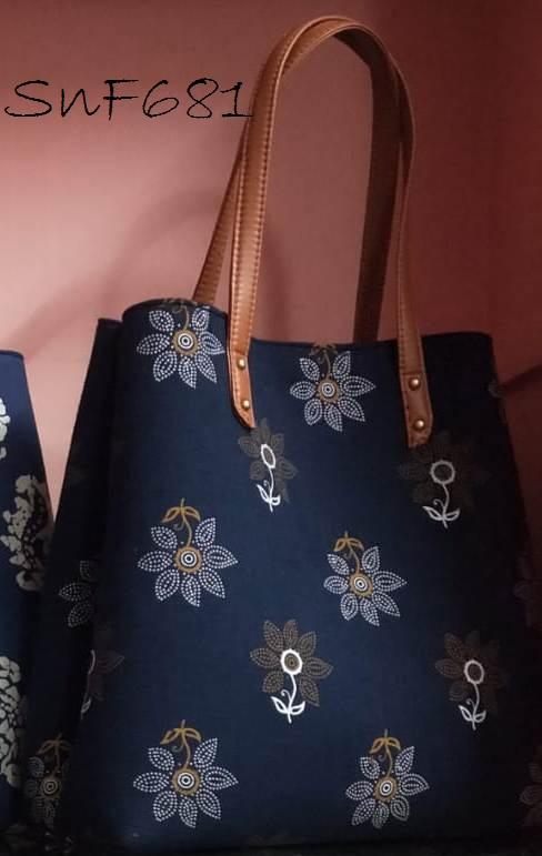 Tote Bag (Navy Blue Print)