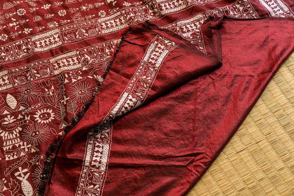 Kantha Silk Saree - Tribes India