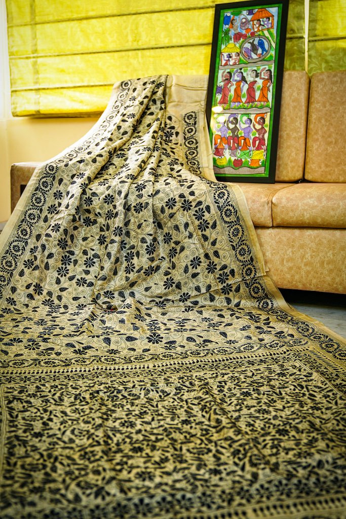 Kantha Stitch Saree -